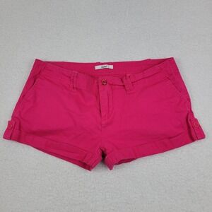 Papaya Cuffed Shorts Womens Large Pink Stretch Cotton‎ Blend Summer Shorts